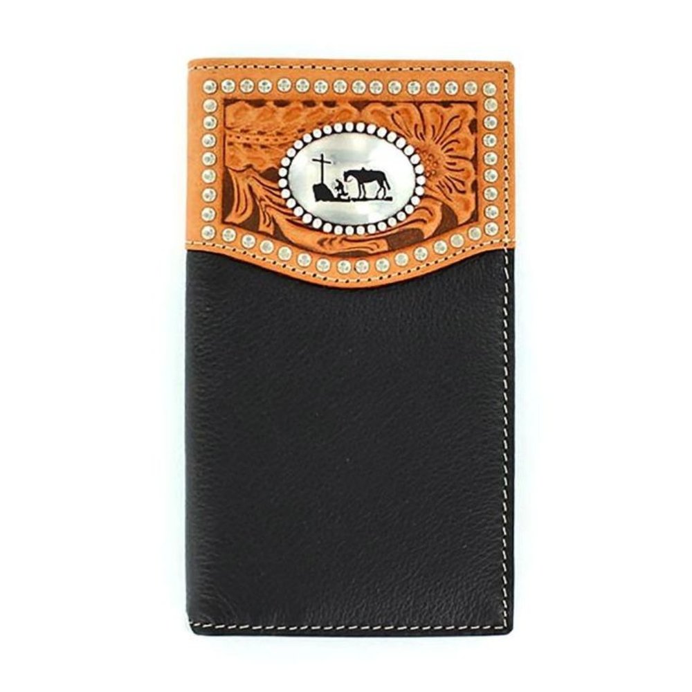 Nocona Cowboy Prayer Leather Wallet - Picture 1 of 1